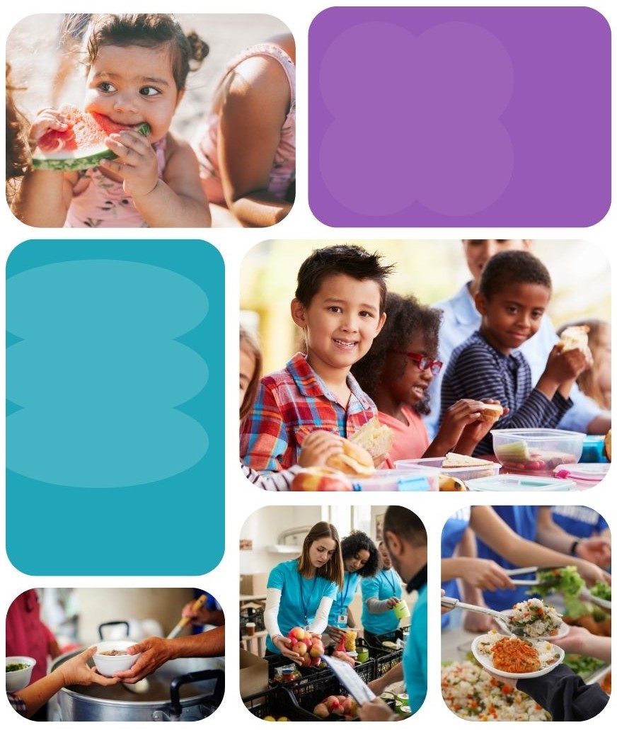 collage of food distribution services