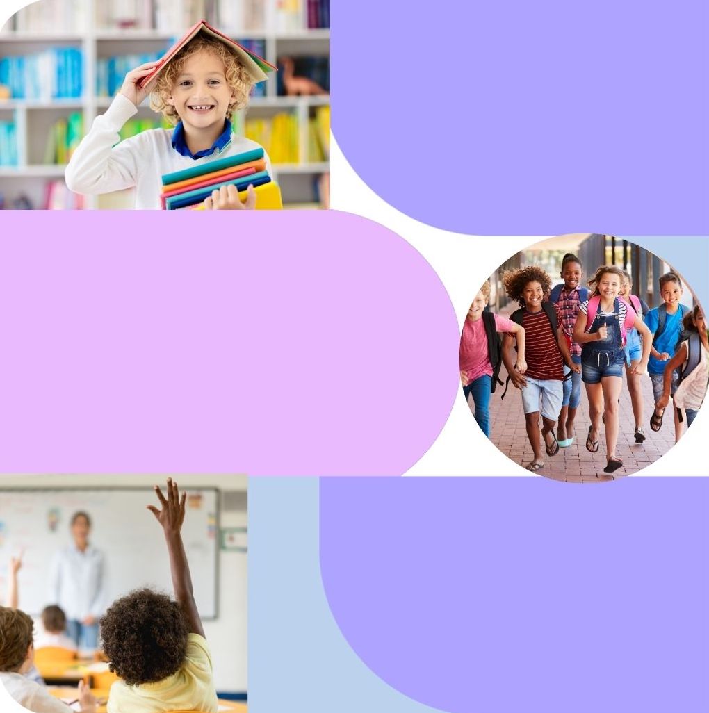 collage of school scenes